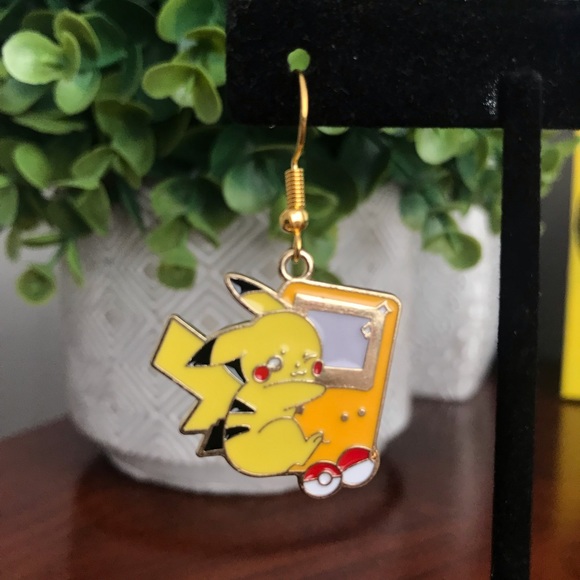 PICK 2 ANY FOR 20!✨Gold enamel Pikachu Gameboy Pokémon earrings!✨⚡️ - Picture 4 of 5